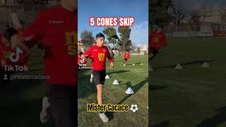 5 CONES SKIP 💯⚽mistercacace cone skip [upl. by Adriene871]