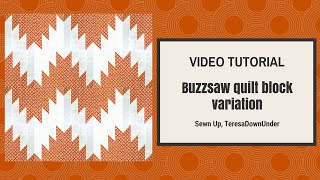 Buzz saw or delectable mountains quilting block tutorial [upl. by Noj622]