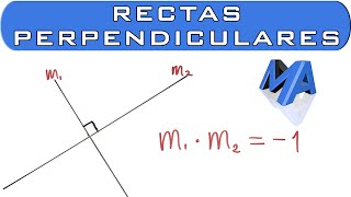 Rectas perpendiculares  Ecuación de la recta [upl. by Anam798]