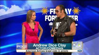 JILL NICOLINI INTERVIEWS ANDREW DICE CLAY PIX11 MORNING NEWS 72911 [upl. by Artenehs]