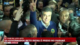 Exgovernador Beto Richa é preso no Paraná [upl. by Eiramyllek]