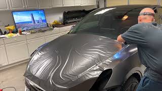 Tesla Model Y Wrap Timelapse KPMF Satin Nero [upl. by Obadias]