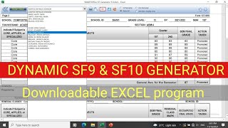 UPDATED DYNAMIC SF9 AND SF10 GENERATOR  SENIOR HIGH SCHOOL SY 20242025 [upl. by Wylie260]