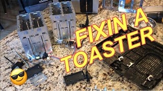 HOW TO FIX A TOASTER THAT DOESNT STAY DOWN How to fix a toaster [upl. by Swanhildas]