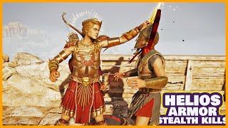 Assassins Creed Odyssey Helios Outfit Stealth Kills  NO HUD [upl. by Holtz526]