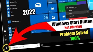 Start Button is not Working in Windows 10  Start Menu Not Working Problem Resolved  Om Vishwaa [upl. by Akinet46]