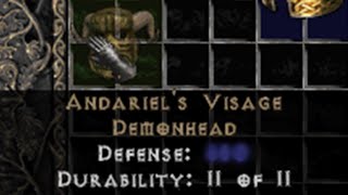 Diablo 2 Where I Found Eth Andys Andariels Visage Demonhead [upl. by Tema738]