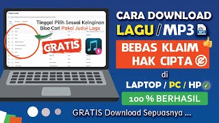 ✅ CARA DOWNLOAD MUSIK NO COPYRIGHT  Ini Tempatnya 🎵🤩 [upl. by Dunson]