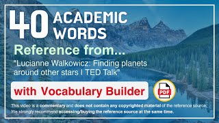 40 Academic Words Ref from quotLucianne Walkowicz Finding planets around other stars  TED Talkquot [upl. by Kus197]