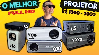 SUPER COMPARATIVO de Projetores FULL HD 🔥 S5 TD98 Q10 H6 HQ9 e L5 [upl. by Nwonknu398]