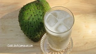 Jamaican Soursop Guanabana Juice Recipe Video [upl. by Nelleyram]