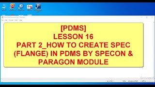 PDMSLESSON16PART 2HOW TO CREATE SPEC FLANGE IN PDMS BY SPECON amp PARAGON MODULE [upl. by Lenore280]