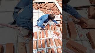 bricklaying on roof youtubeshorts construction shorts [upl. by Gargan]