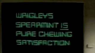 Wrigleys Spearmint Gum quotComputerquot commercial  1988 [upl. by Suivatra119]