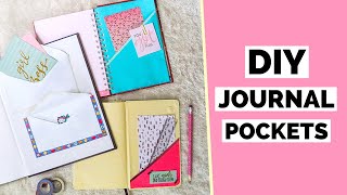 3 DIY Journal Pockets  How To Make Pockets For A Journal [upl. by Philipps416]