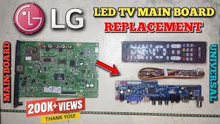 Lg Tv Main Board Replacement  How To Install Universal Board Any Led Lcd Tv [upl. by Noleta]