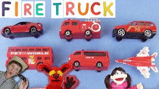 Learning Red Color with Cars Trucks  FIRE TRUCK First Words 10  Learn English Matt VS Truck [upl. by Porty19]