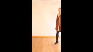 Finest Womens Shearling Sheepskin Coat in Tan  Aria [upl. by Asilrahc]