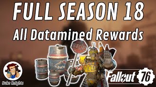 Fallout 76 PTS Full Season 18 Datamined Rewards PTS Datamining 8th Aug 2024 [upl. by Meingoldas154]