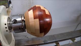 Padauk amp curly maple segment orb [upl. by Aidnyl]