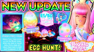 NATURE FAIRY CLASS OUT NOW IN ROYALE HIGH EGG HUNT 10 New Accessories amp Gameplay Changes ROBLOX [upl. by Nilatak844]