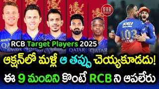 RCB Target Players 2025 Auction Telugu  IPL 2025 RCB Mega Auction Strategy  GBB Cricket [upl. by Zeiler]