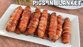 PIGS IN BLANKET  HOW TO MAKE PIGS IN BLANKET  CHRISTMAS DINNER  BEESKITCHEN [upl. by Nonac]