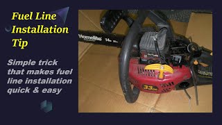 Installation TIP How to install fuel line in a Homelite 33cc chainsaw UT10901A [upl. by Greenman]