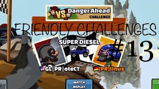 FRIENDLY CHALLENGES 13  hill climb racing 2 [upl. by Thorvald269]