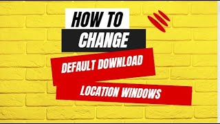 How to Change Default Download Location or move downloads folder other drive in Windows 1011 [upl. by Garbe732]