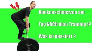 Rückenchmerzen NACH dem Training  Das solltest du tun ➡➡➡ [upl. by Marabelle]