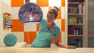 How to make a lampshade lanterns and yarn globes [upl. by Anneis905]