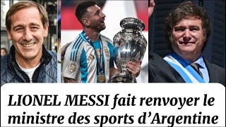 Lionel Messi fait renvoyer le ministre des sports de l’Argentine  Kylian Mbappe a porté plainte … [upl. by Jervis95]