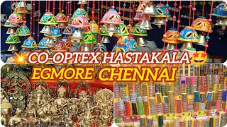 💥COOPTEX Hastakala🤩 Handloom Exhibition🎪Egmore Chennai📍 Bazaar 2024messyangel76 [upl. by Sitnerp393]