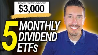 Top 5 MONTHLY Dividend ETFs for 2023 [upl. by Laerol527]