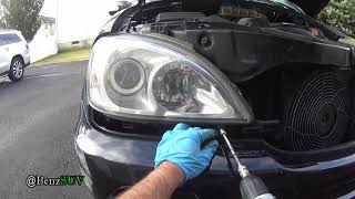 Mercedes W163 ML350 Headlight removal  DIY [upl. by Seuqcaj]