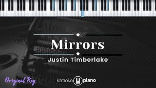 Mirrors  Justin Timberlake KARAOKE PIANO  ORIGINAL KEY [upl. by Kcirrag]