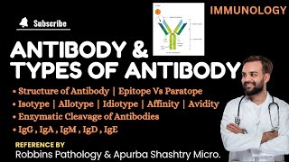 Antibody  Types of Antibody  Epitope  Paratope  Affinity  Avidity  Isotype Allotype Idiotype [upl. by Nav]