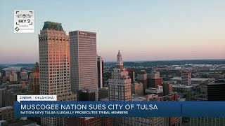 Muscogee Creek Nation sues Tulsa over prosecution of Native citizens [upl. by Motteo48]