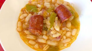 ALUBIAS BLANCAS CON CHORIZO  SUPER RICAS [upl. by Assirolc]