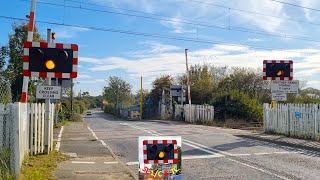 Ft Class 69s on a Rail Head Treatment Train Fobbing Level Crossing Essex [upl. by Schrader]