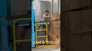 How to load FMCG into containers fast  Load 40ft HQ automatedwarehouse materialhandlingequipment [upl. by Kutchins507]