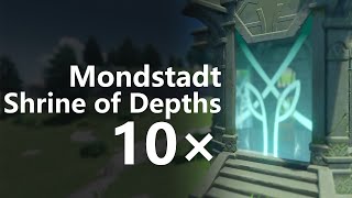 All 10 Mondstadt Shrine of Depths amp Keys Location  Genshin Impact [upl. by Osy]