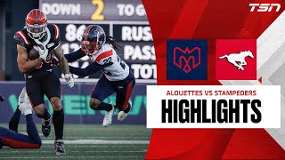 CFL WEEK 15 Montreal Alouettes vs Calgary Stampeders FULL HIGHLIGHTS [upl. by Yelhak]