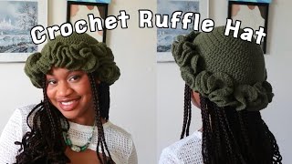 Crochet Ruffle Hat Tutorial [upl. by Licna]