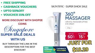 SKINTIFIC 360 Crystal Massager Lifting Eye Cream [upl. by Melli9]