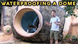 Waterproofing an Air Crete amp Super Adobe Dome [upl. by Otrevire]