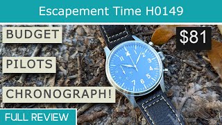 Escapement Time Pilots Chronograph  Full Review [upl. by Arbba]