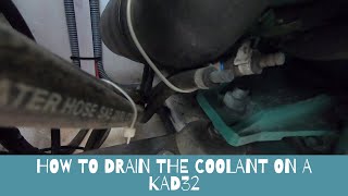 How to drain the coolant on a Volvo Penta KAD32 [upl. by Gnok]