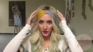 How To Wear A Turband Headband  3 Ways to wear a twisted turban boho headband hairstyles [upl. by High687]